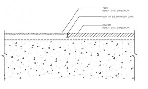 floor tiles sectional detail